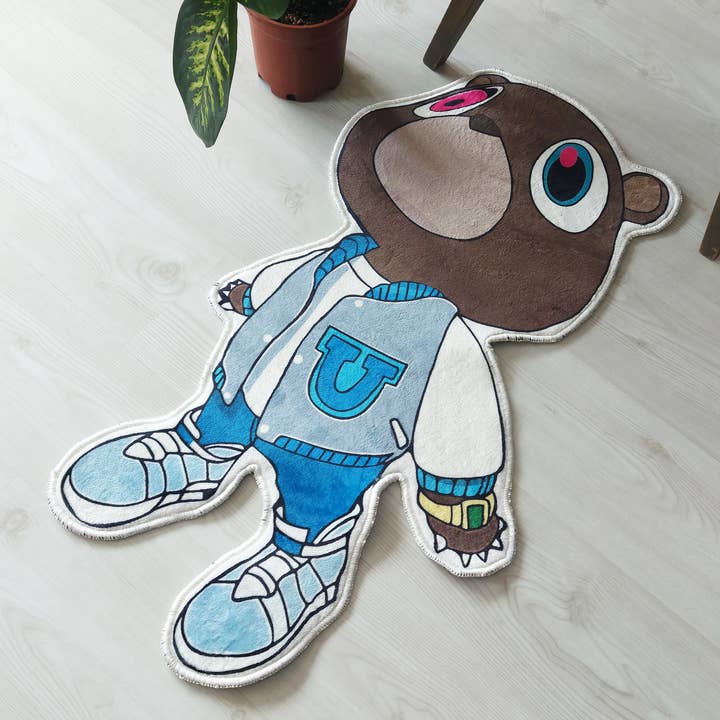 Enico Rugs - Wholesale Area Rug - Graduation Bear Rug, Hip Hop Album Cover Symbol Carpet2