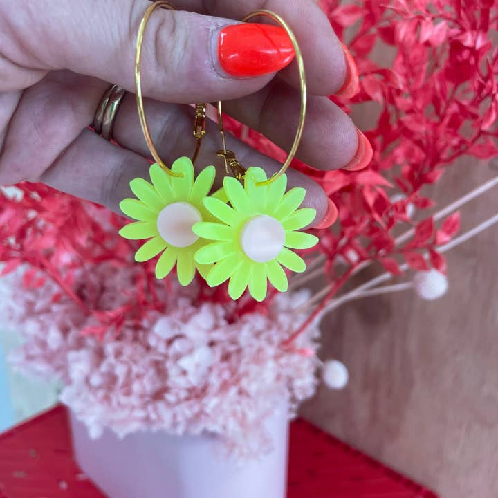 Emeldo - Wholesale Hoop Earrings - Daisy Hoops // Select Daisy Colour + Hoop33