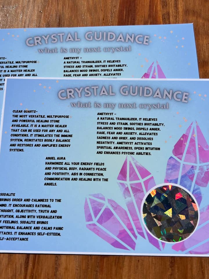 Crystal Guidance -Scratch off Novelty Cards for wholesale by Only Crystals Remain