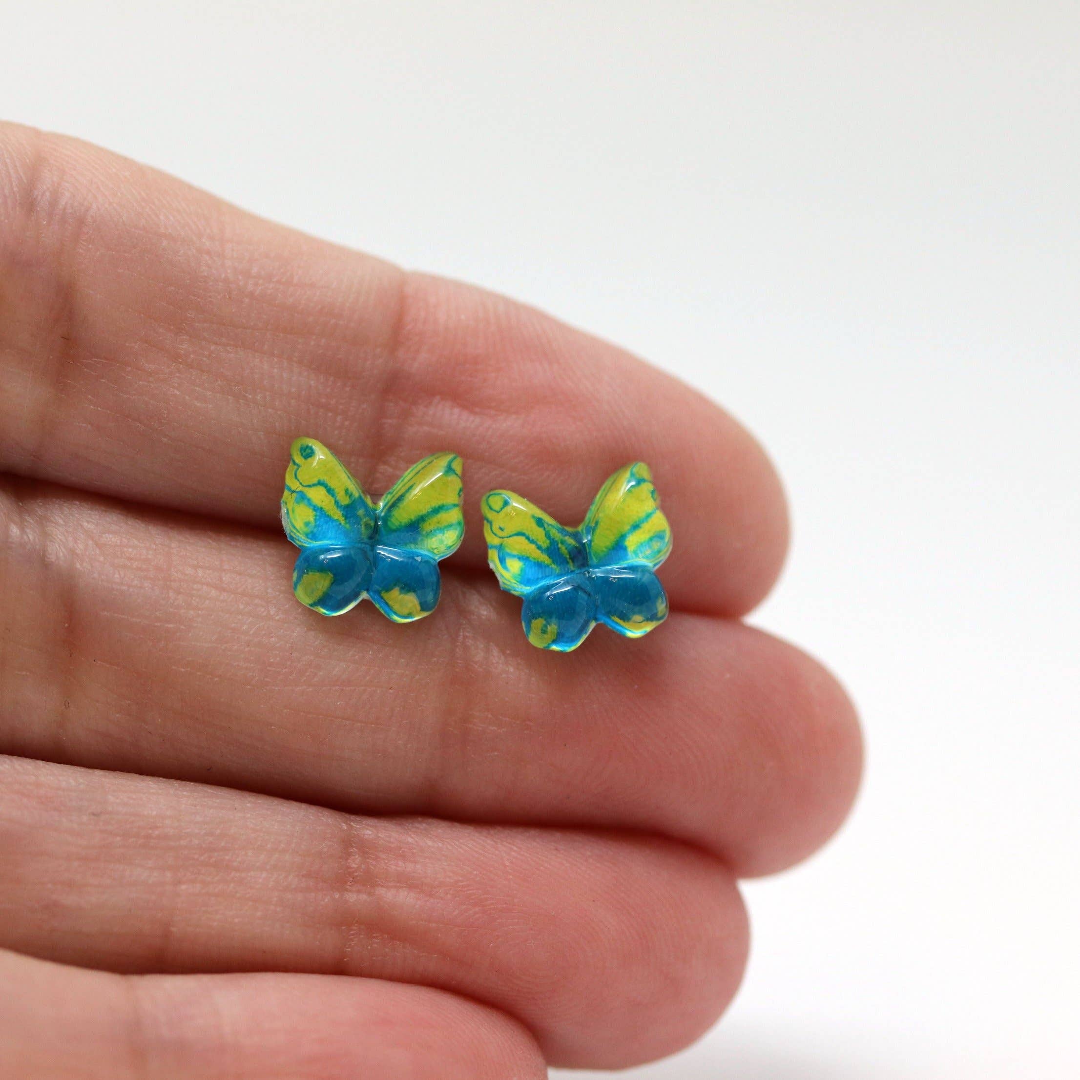 Pretty Smart - Wholesale Stud/Post Earrings - Butterfly Stud  Earrings, 10mm1
