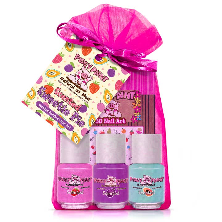 Scented Sweetie Pie - Gift Set - Kids Non-toxic Nail Polish for wholesale by Piggy Paint