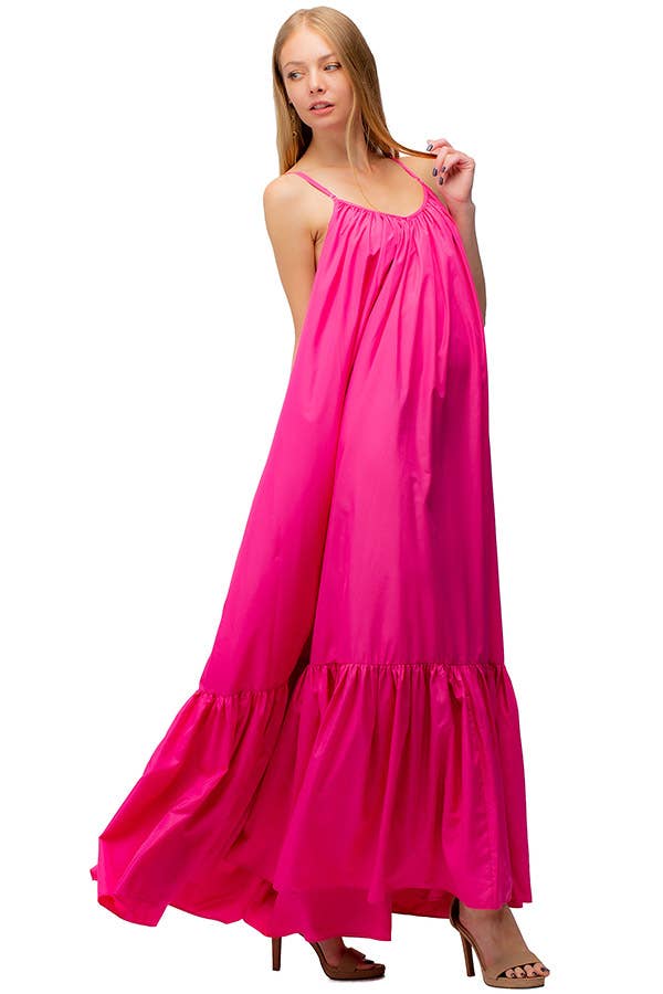 TOV - Vente Robe – femme - [OP4178] Robe à bretelles spaghetti avec dos bas0