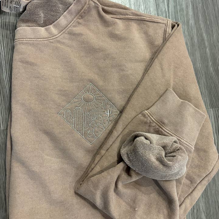 Desert Sun Diamond Embroidered Sweatshirt for wholesale by West Anna Designs