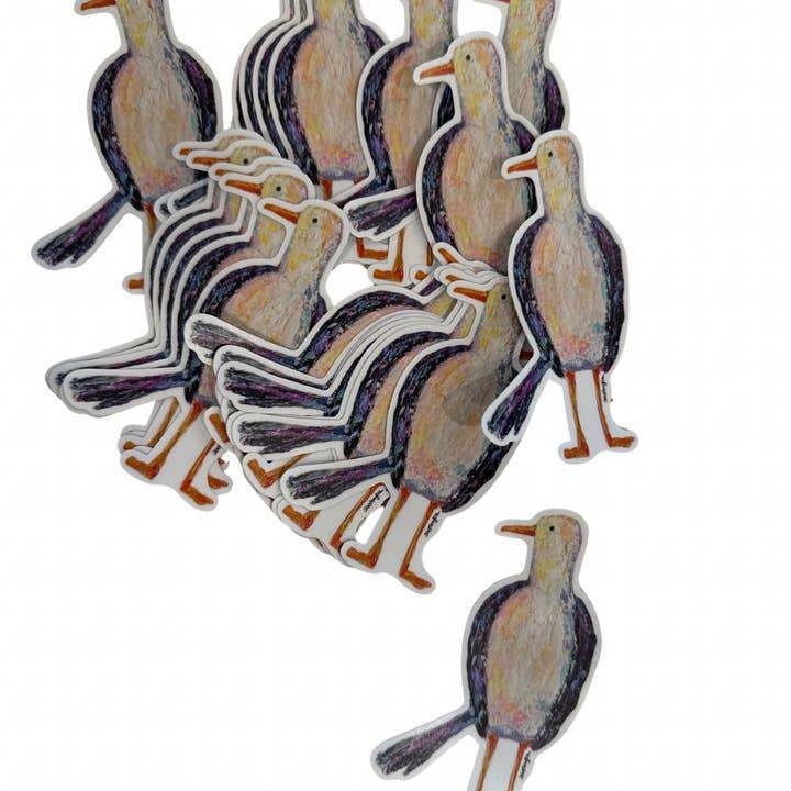 Meeuw vinylsticker voor wholesale door Stacy Spangler Art