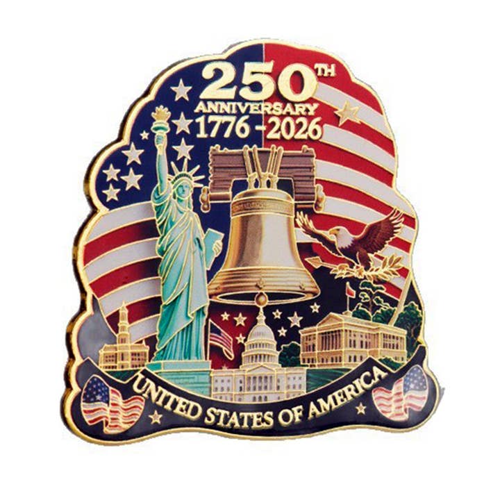 1776 à 2026 Aimant du 250e anniversaire des États-Unis Statue de la Cloche de la Liberté pour la vente par Blinkee.com, LLC