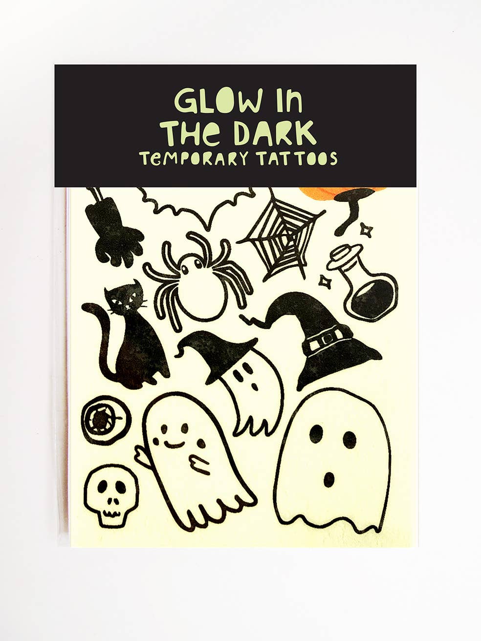 Missy Minzy - Wholesale Temporary tattoo - White Halloween | Glow In The Dark Temporary Tattoos