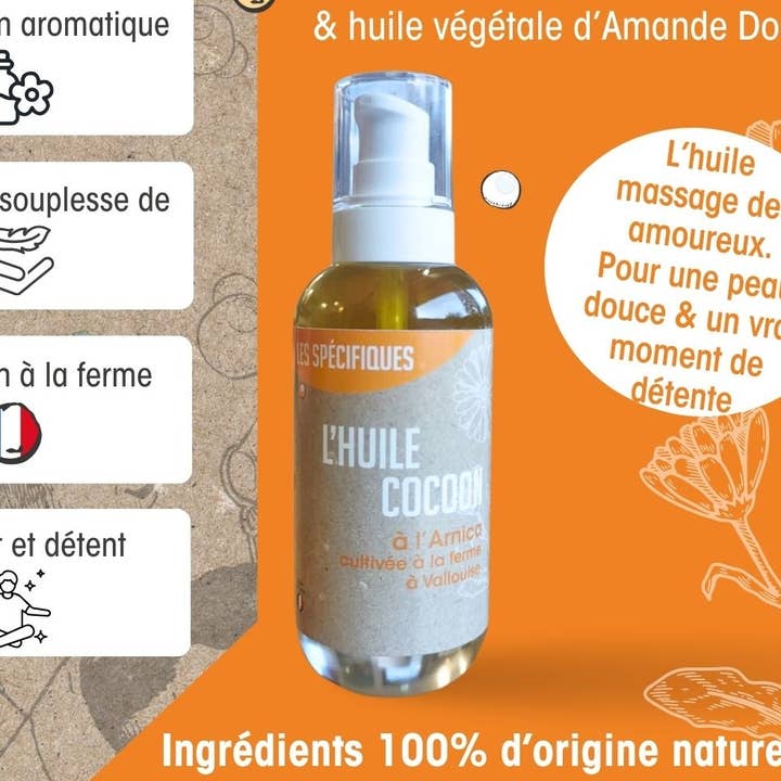 Arnica montana massage oil for wholesale by L'Âne Qui Bulle