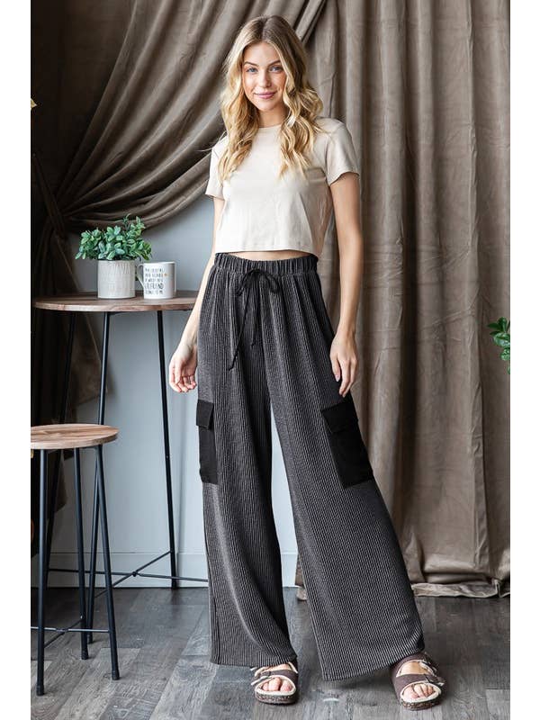 HEIMISH - Wholesale Pants - Women's - EP6780-10 SOLID URBAN RIBBED CASUAL PANTS17