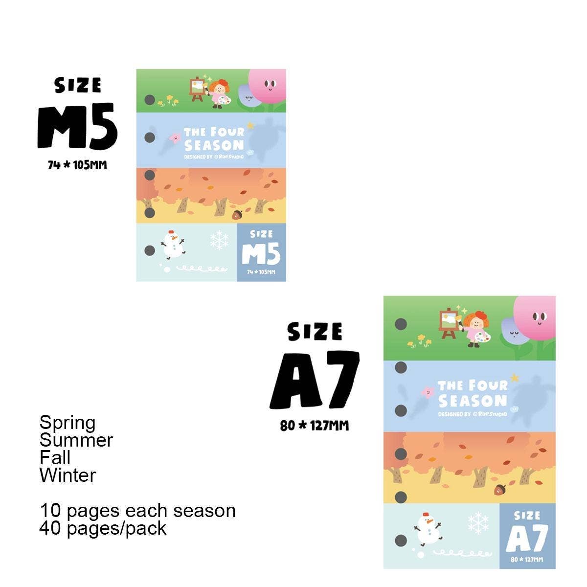 RiN! Studio US - Wholesale Notebook - A7/M5 Ring Binder Notebook: Craft Paper Journal Organizer7