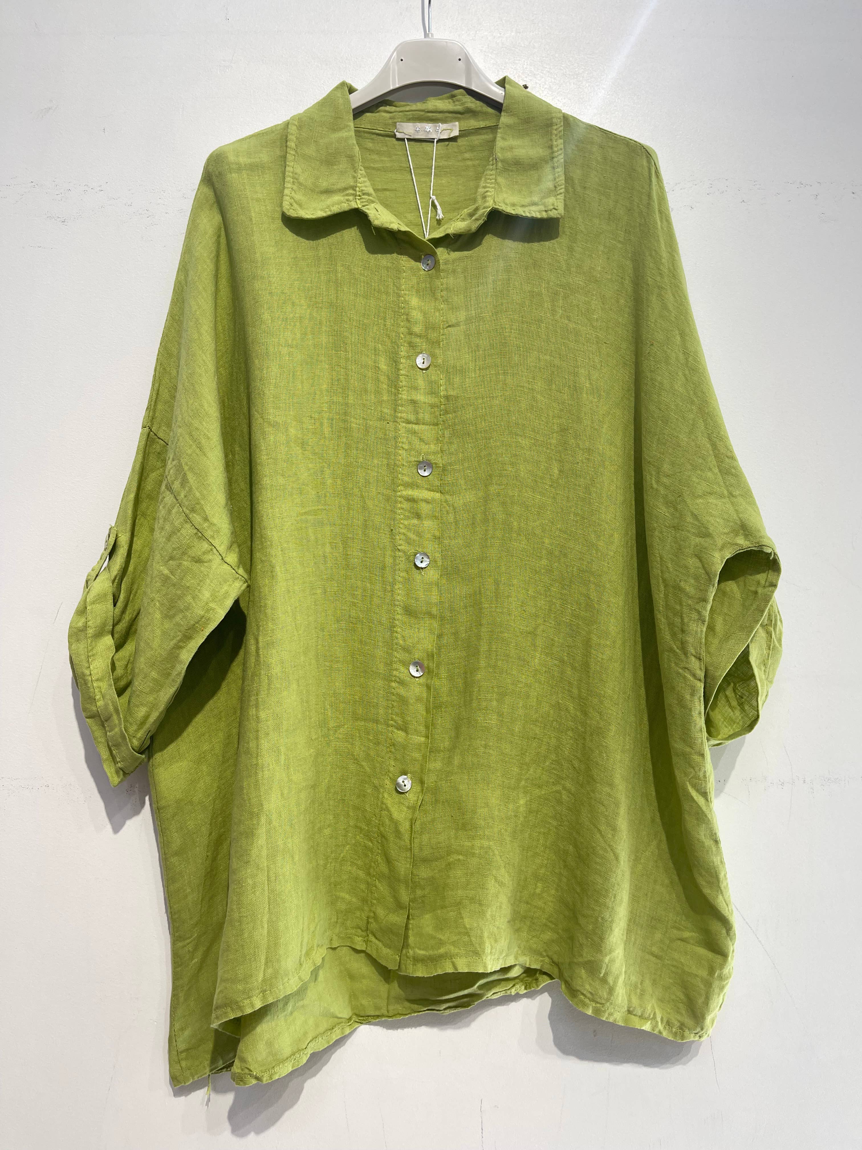 NOELINE – Großhandel Hemd mit Button-down-Kragen – Damen – 20090U Leinenhemd4