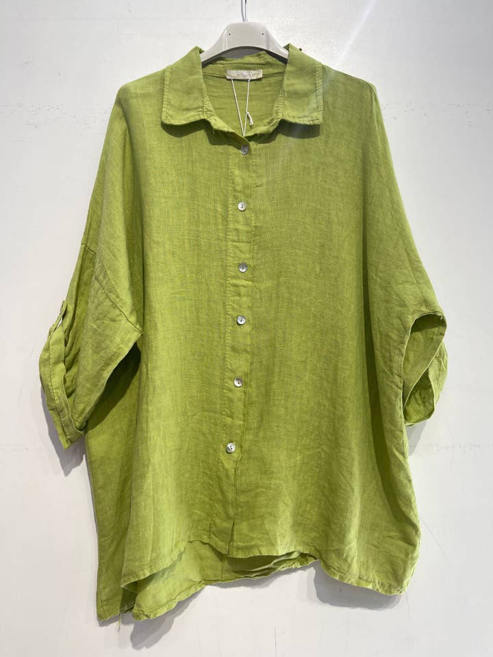 NOELINE – Großhandel Hemd mit Button-down-Kragen – Damen – 20090U Leinenhemd4