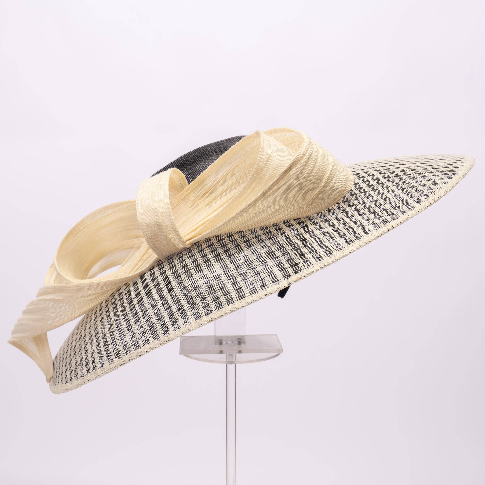 KaKyCo - Wholesale Hat Accessory - Women's - Dual Color Sinamay Base With Jinsin Buntal Bow | 10208510