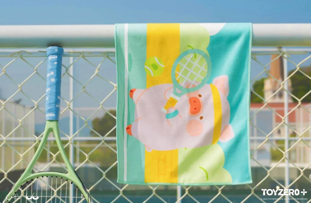 Joyify Pty Limited - Wholesale Sports towel - LuLu the Piggy Tennis Series - Sports Towel (Playing Ver.)