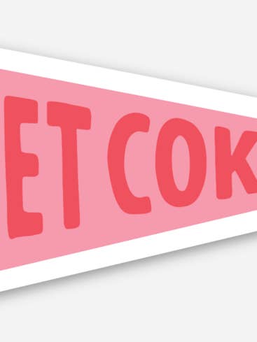 Bannière autocollante Diet Coke pour la vente par inviting affairs paperie