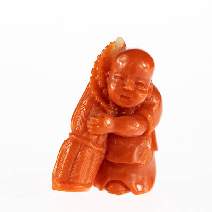 Rød koral statueIndretning af hjemmet 11 for engroshandel hos Asian Ethnic Art