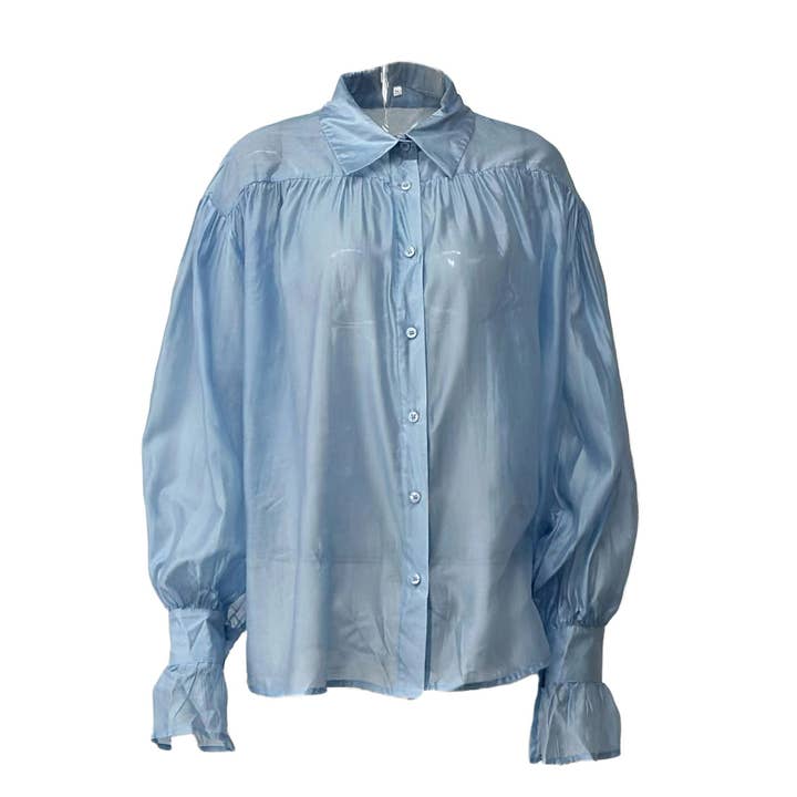 alberalkirk - Wholesale Blouse - Women's - Womens Lyocell Sheer Blouse N5Z0254