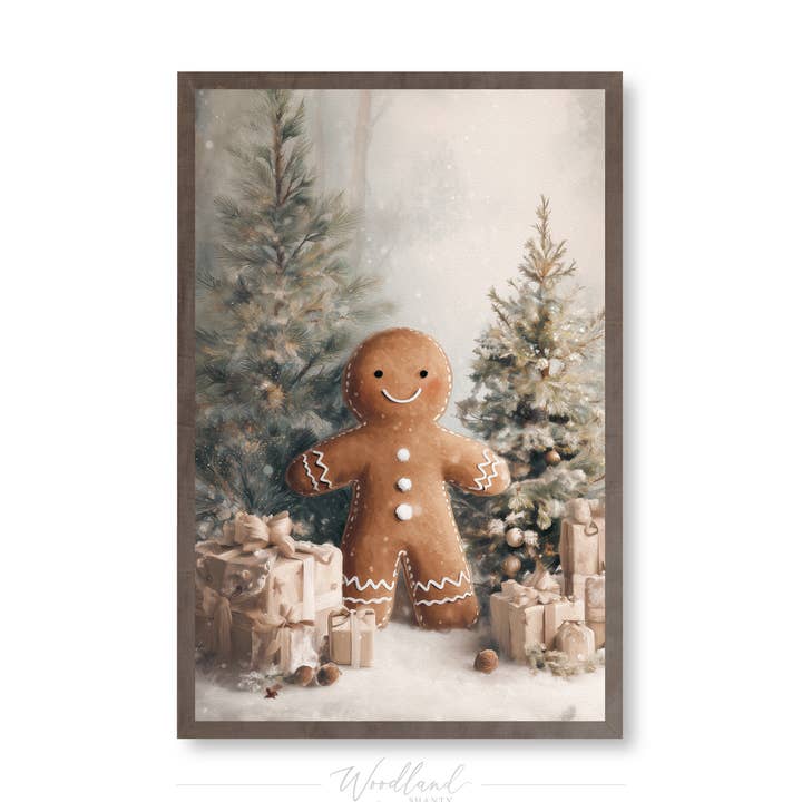 Framed Gingerbread Man Sign for wholesale by Woodland Shanty
