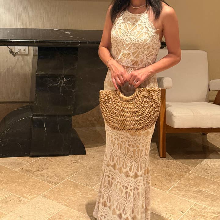 DrifWoo - Venta al por mayor Bolsa de asa- Mujer - Bolsos de Mano Artesanales Tejidos a Mano en Forma de Media Luna4