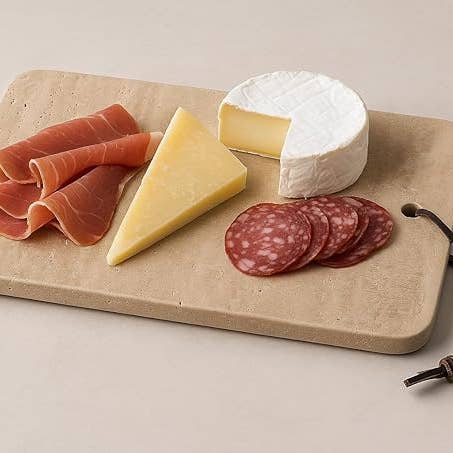 Kalu Creations - Wholesale Cutting Board - Polished Travertine Cutting Board 30x20 cm – Edge | Natural Design Made in Italy4