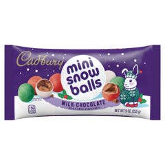 Go Direct Foods - Wholesale Chocolate - Cadbury Snow Balls Mini Milk Chocolate, 9 oz 48pk0