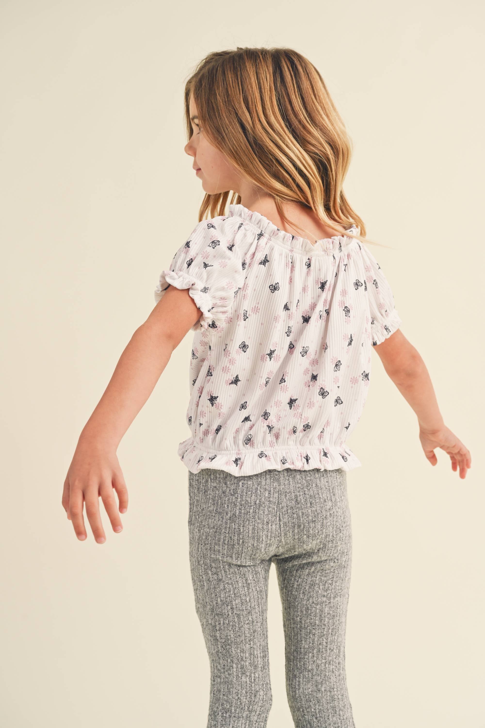 heart and arrow - Vente T-shirt – enfant - TOP PAYSAN SPRING FLORAL LT1210VC (4-6x)3