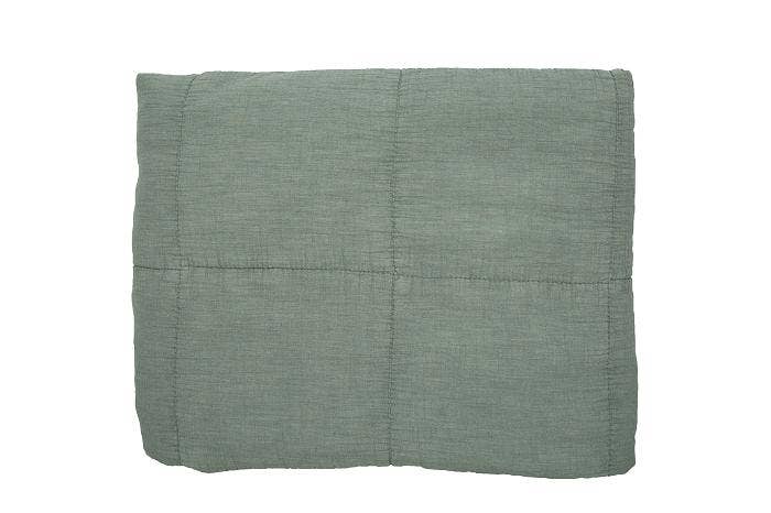 Quilted Cotton Throw Charlotte Old Green 130X170 for wholesale by MrsBLOOM