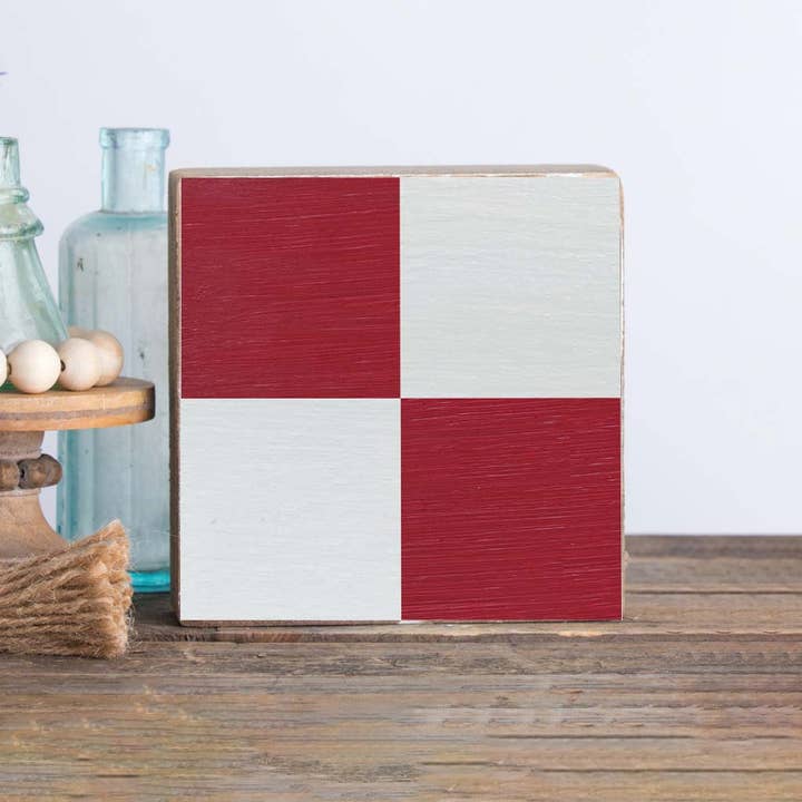 Bandera náutica decorativa de madera con letra U para venta al por mayor de Rustic Marlin