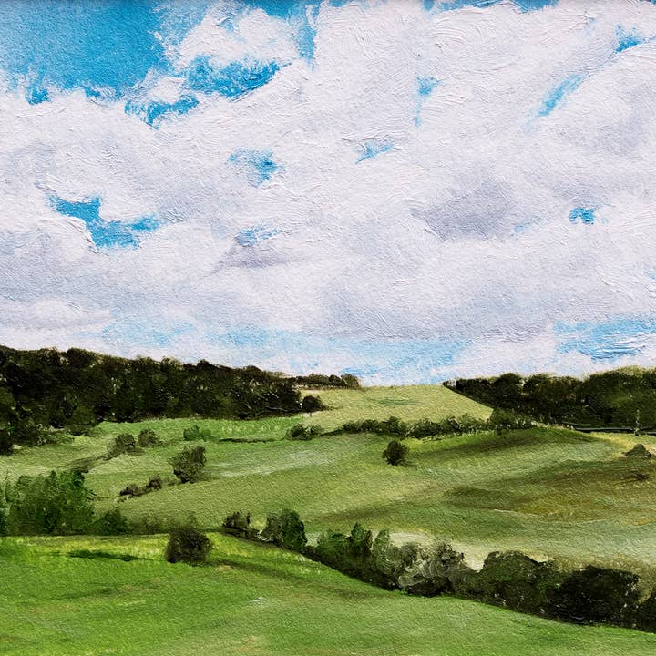 'Cotswold Summer' Impressão de Arte Paisagística Inglesa + Decoração de Parede por atacado de Coleman Senecal Art