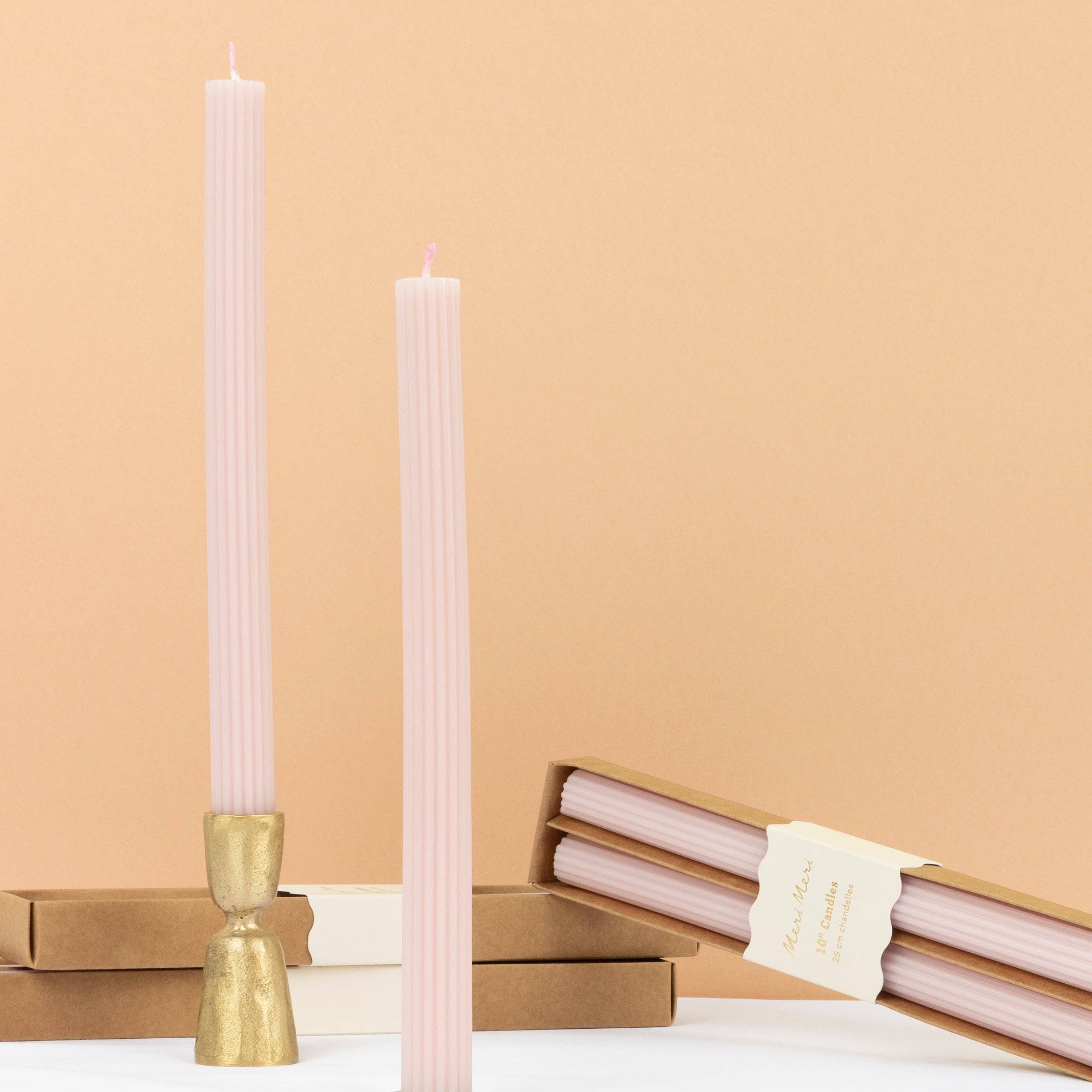 Meri Meri - Wholesale Tapered Candle/Candlestick - Cotton Candy Pink Table Candles0