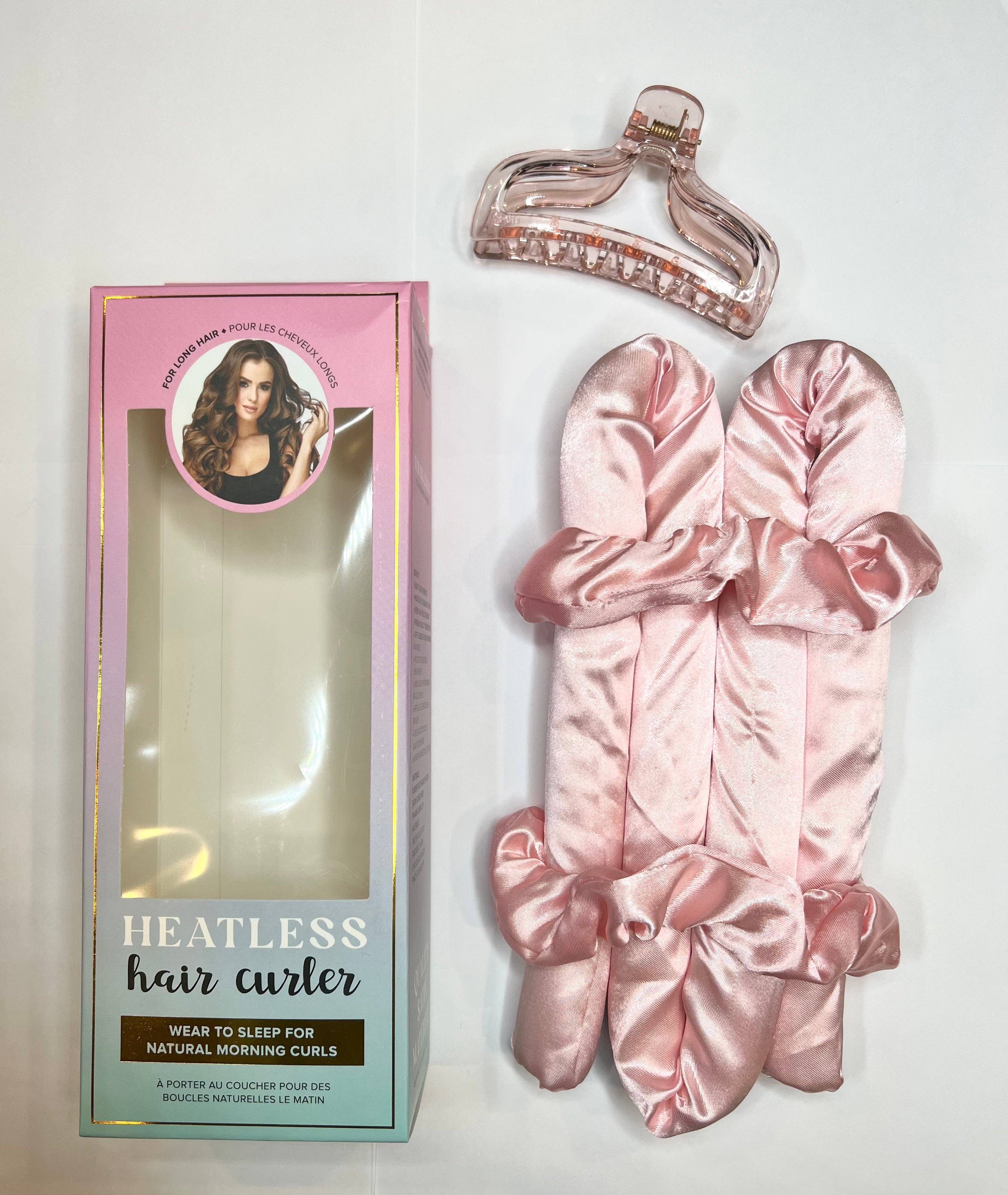 JAZ Cosmetics - Wholesale Hair Curlers - Pink Heatless Hair Curler Set1