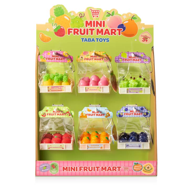 Mini Frugt Mart Taba Squishy Legetøj (24 stk./kasse) for engroshandel hos Kawaii Slime Company