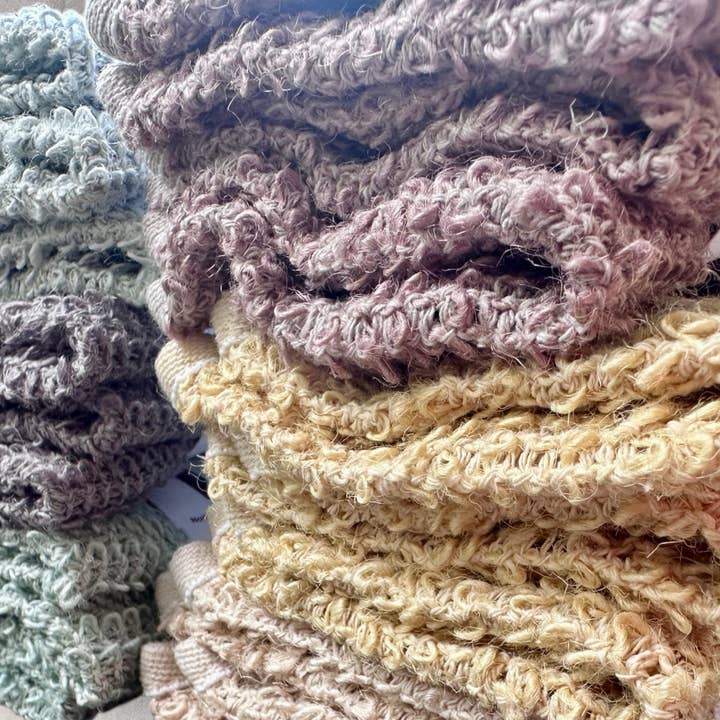 Earthcraft Soap Co - Wholesale Wash Cloth - Hemp Washcloth Set of 3 – Hand-Dyed, Single Hue3