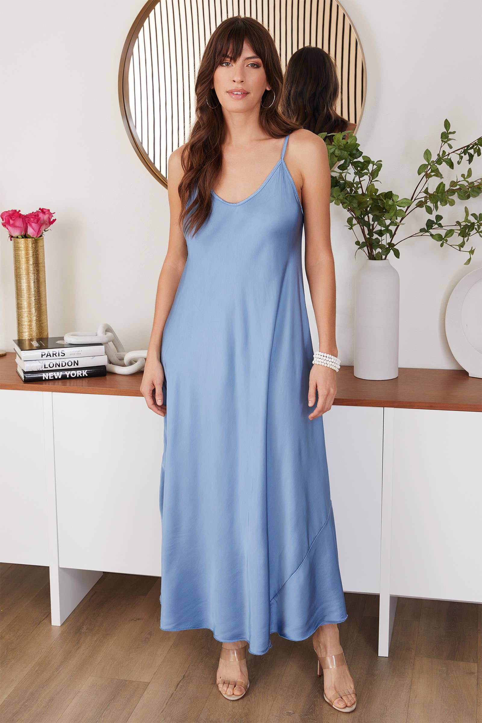 MILIO MILANO - Wholesale Dress - Women's - SOLID VISCOSE SLIP DRESS (21.1956/224021-SOLID)4