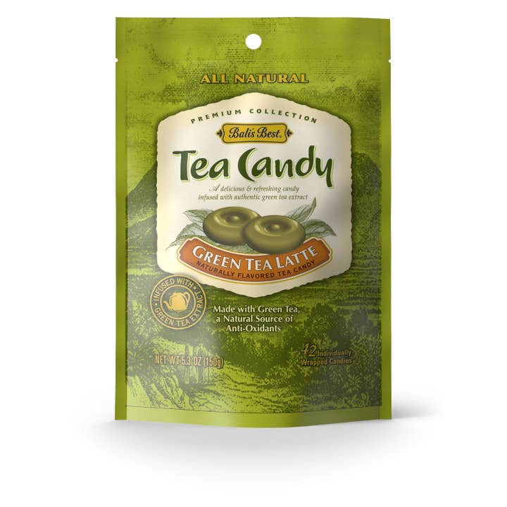Wholesome Good - Wholesale Hard Candy - Bali's Best Green Tea Latte Candy 100% Natural 5.3 oz