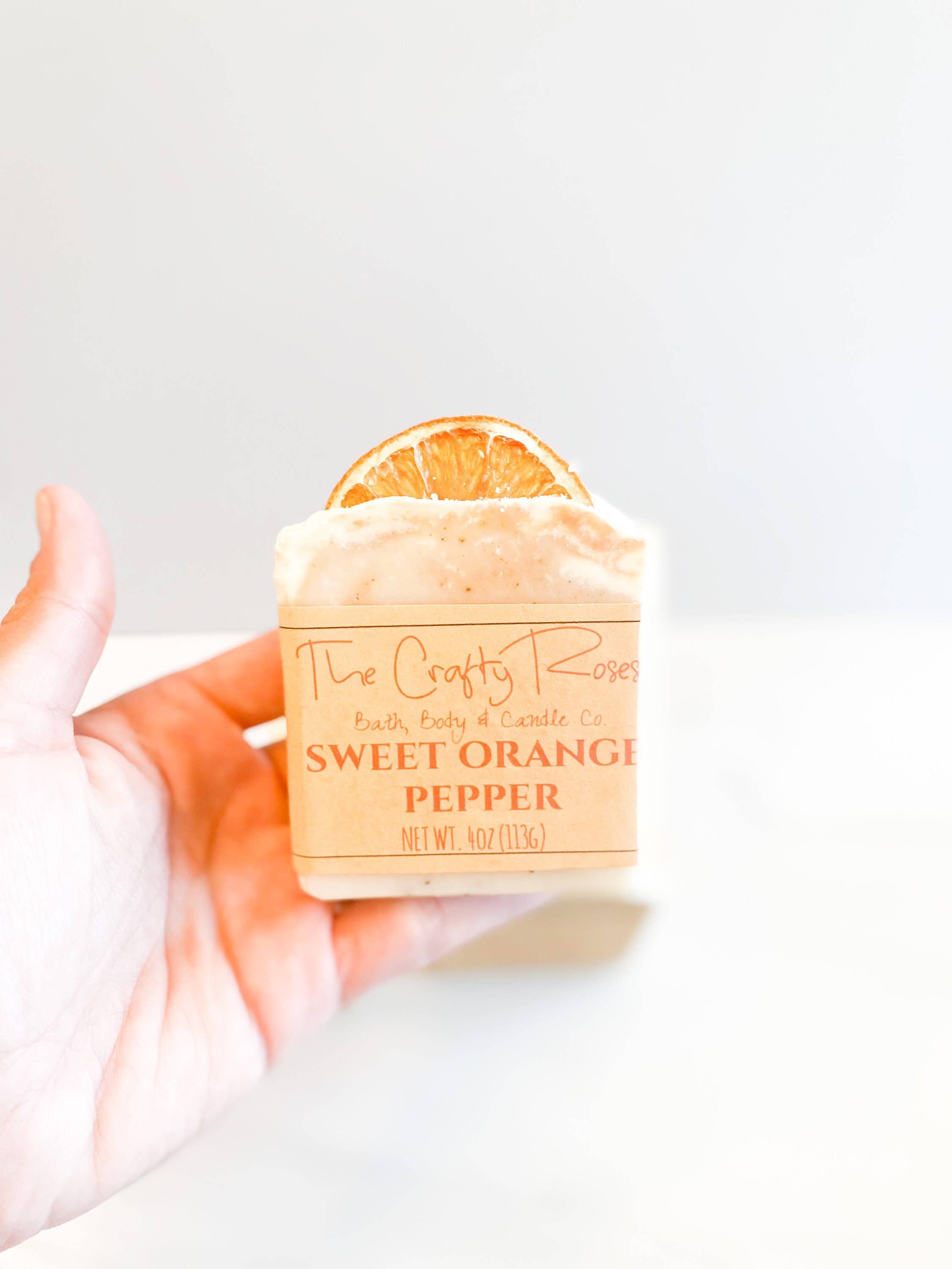 The Crafty Roses – wholesale Bar Soap – New! Sweet Orange Pepper Soap Bar1