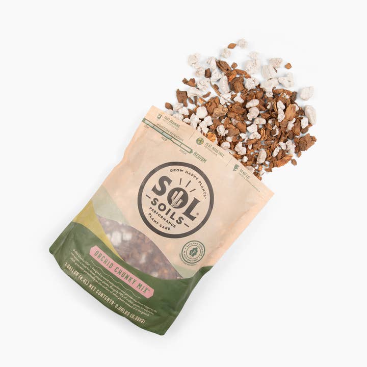 Sol Soils - Wholesale Planting/Potting Soil - Soil (2Qt) Orchid Chunky Mix