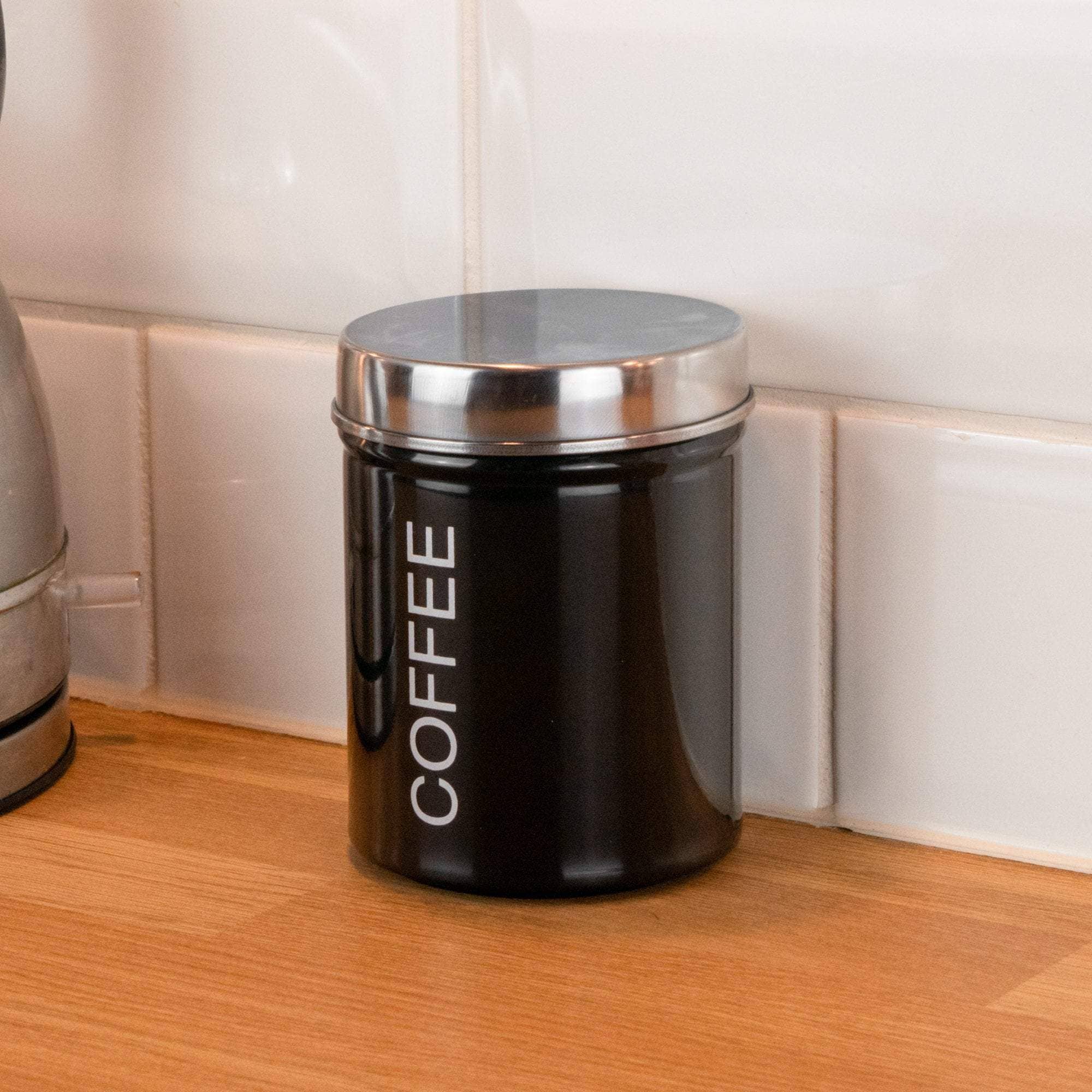 Rinkit Ltd - Wholesale Canister - Harbour Housewares Metal Coffee Canister - Black1
