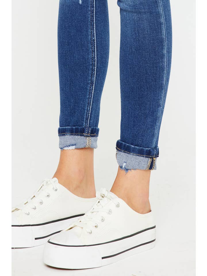 MEDIUM OPEN PACK HIGH RISE ANKLE SKINNY JEANS-KC2503M for wholesale on Faire8