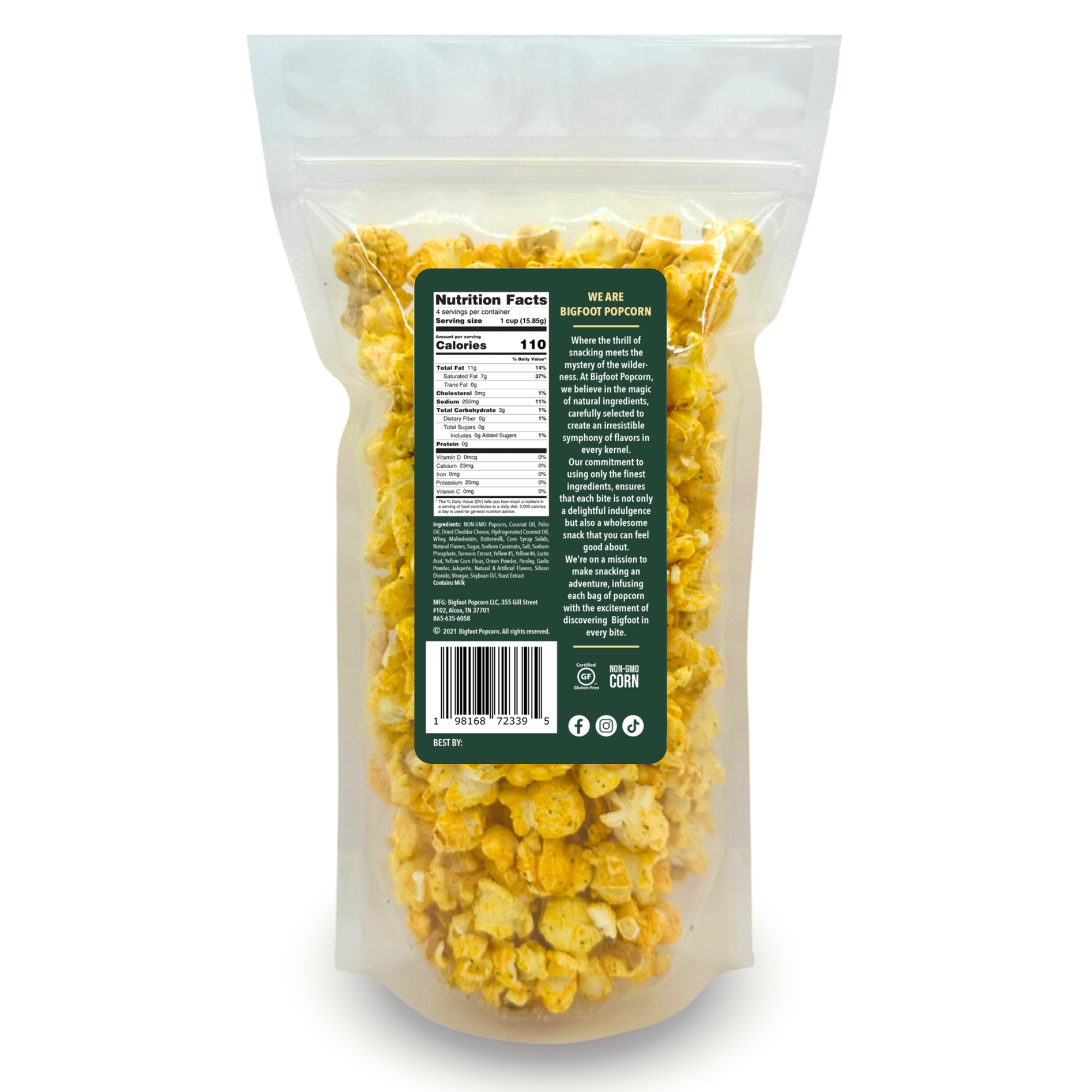 Bigfoot Popcorn - Wholesale Popcorn - Jalapeño Cheddar Spicy Gourmet Popcorn1