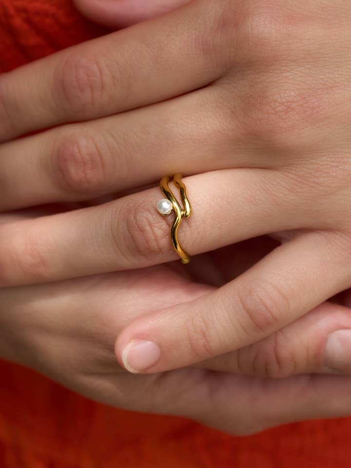 Cove Ring - 18K Gold Plated for wholesale by Peter and June