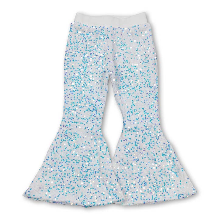 Yawoo Garments - Wholesale Pants - Kids - Colorful lining sequin girls bell bottom pants5