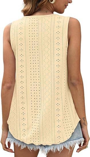 Lovesoft - Wholesale Tanktop - Dames - Dames zomerse losvallende mouwloze top met ronde hals18