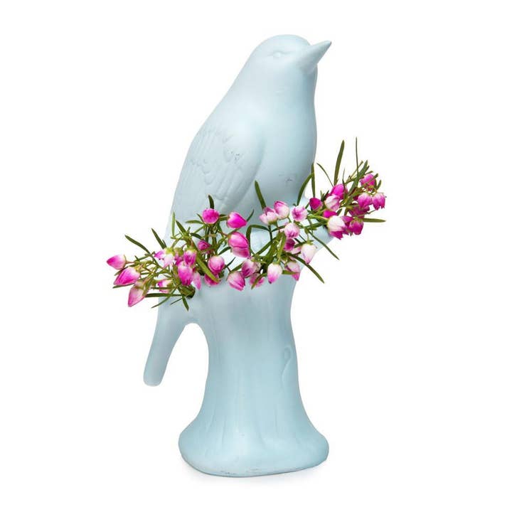 Chive - Wholesale Vase - Porcelain Bird Bud Vase - Baby Blue 12pc Kit