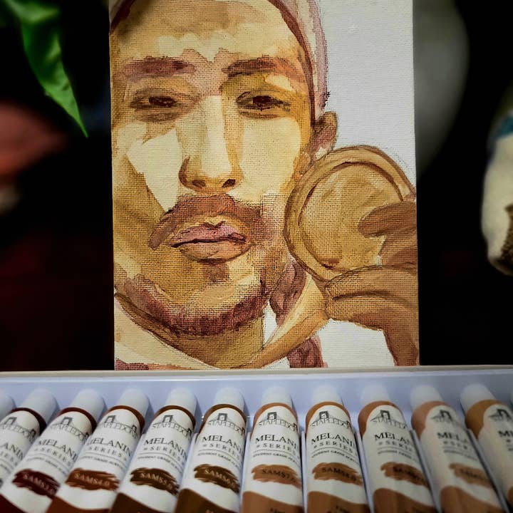 Stapledon Arts - Wholesale Paint Set - Skin Tone Acrylic Paints - Melanin Series3