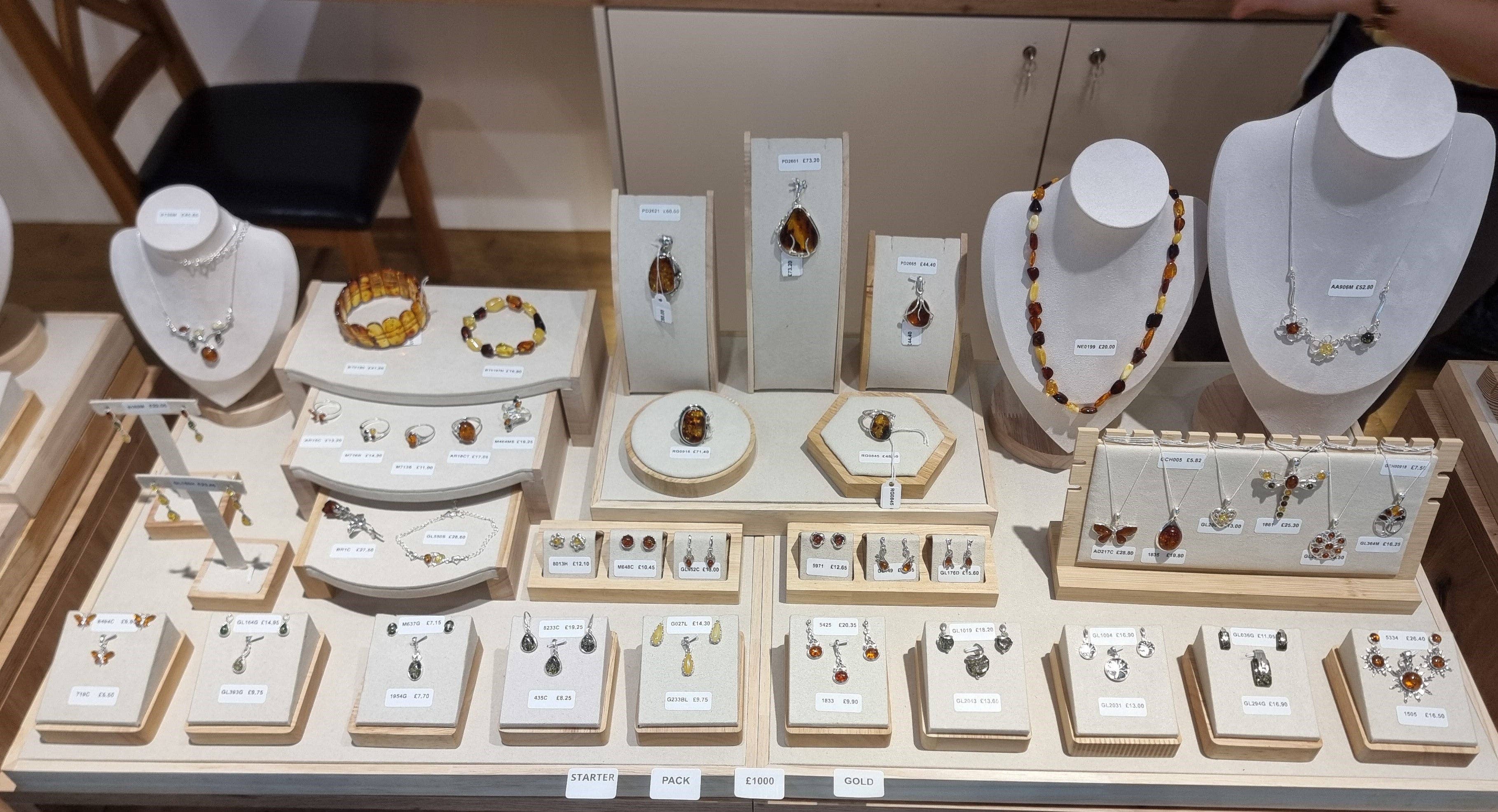 SilverAmber Jewellery - Wholesale Jewelry Set - 925 Sterling Silver & Genuine Baltic Amber Jewellery Starter Pack - SP12