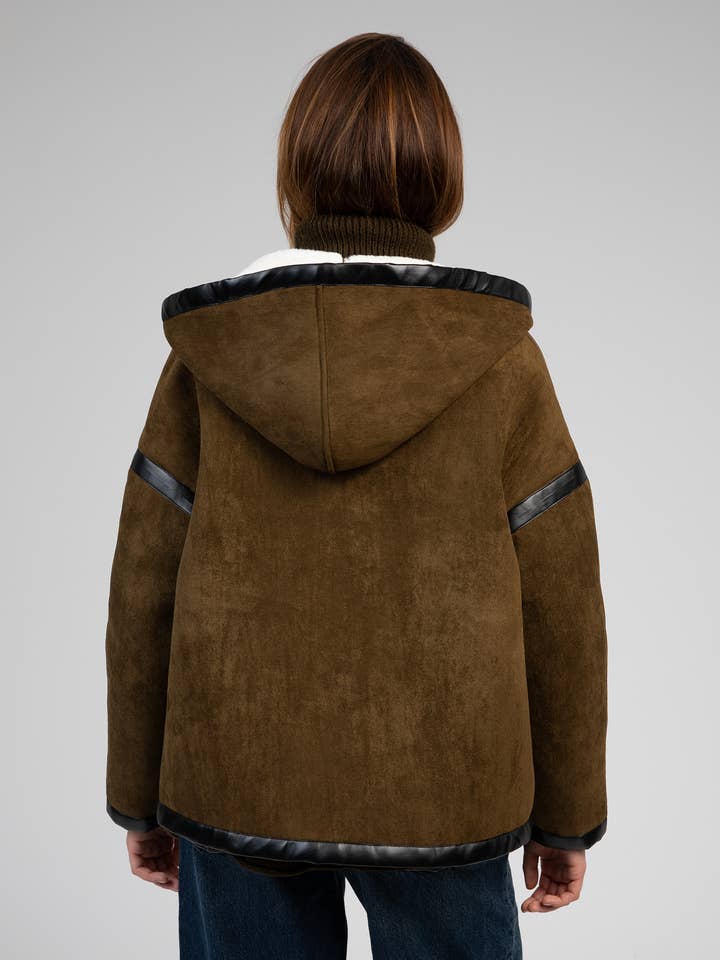 taupe Manteau en laine CORTINA taupe en vente sur Faire