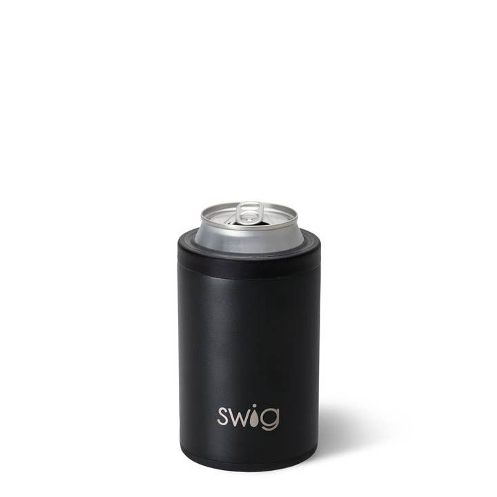Black Can + Bottle Cooler (12oz) for wholesale by Swig Life