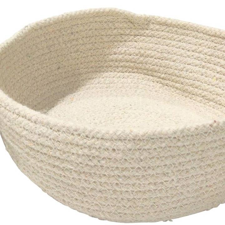 Status Collections - Wholesale Basket - S/2 Cream Cotton Storage Baskets 18x6 /21x7cm