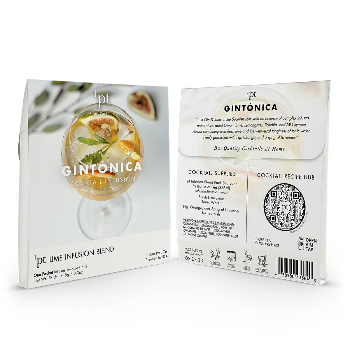 One Part Co. – wholesale Cocktail mix/syrup – 1pt Gintonica Cocktail Pack2
