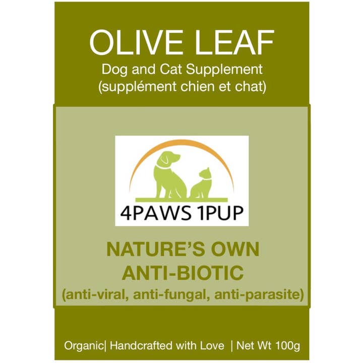 4Paws 1Pup - Wholesale Pet Supplement - Cat/Dog - Olive Leaf Powder